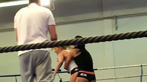 Lucy Bell, Babe, Blonde, Brunette, Cute, Fight