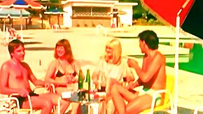Free Vintage Orgy HD porn there's sex at the beach house