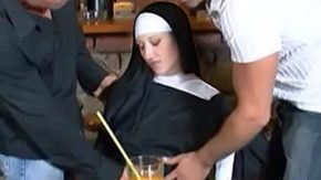 Nun High Definition sex Movies Nun's Double Duty Surrounded by The Pub nun dp fmm group threesome uniform european clothed stockings black sandwiched table dick ride from behind anal skinny