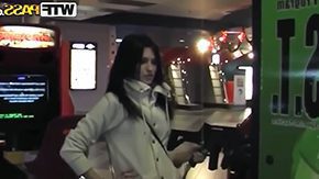 Adele Stephens HD porn tube Adele Stephens was having cool fun at arcade while waiting for her boyfriend titillating angel with very long shiny black hair was sexily ridin arcade