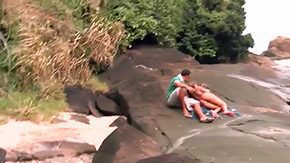 Free Izadora Fantini HD porn videos Babe bounded by bikini Izadora Fantini is having her boyfriend Tony Tigrao bounded by innermost on nowhere while laying on big rock where nobody can see