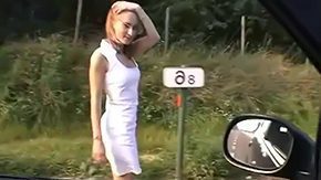 Girl Next Door HD Sex Tube Euro ass getting screwed on roadside amateur light-haired blowjob european from behind thrusting skinny blooming sex young 18yo big dick doggy suited up in nature next