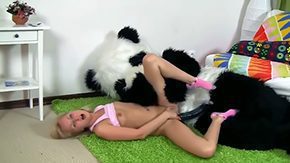 Italian Lesbian HD porn tube Harmless looking blonde schoolgirl Amelie Pure fucks with her panda lover on camera