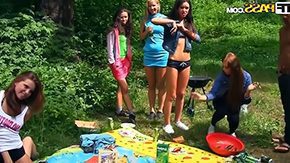 Foursome HD porn tube Albina Ariana Destiny Lindsey Madelyn Natalie making sexy summer picnic