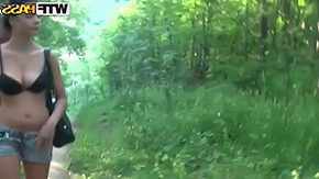 Nature HD Sex Tube Sexy naughty damsel Tess gives mind blowing blowjob during quiet nature walk