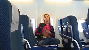 Plane, Babe, Blonde, Blowjob, Cute, Exhibitionists