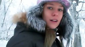 Free Aiden Blue HD porn videos Clothed maiden Blue Angel fooling around outdoor in the midst of snow during winter Just see her in the midst of provoking tight fitting pants with satisfactory